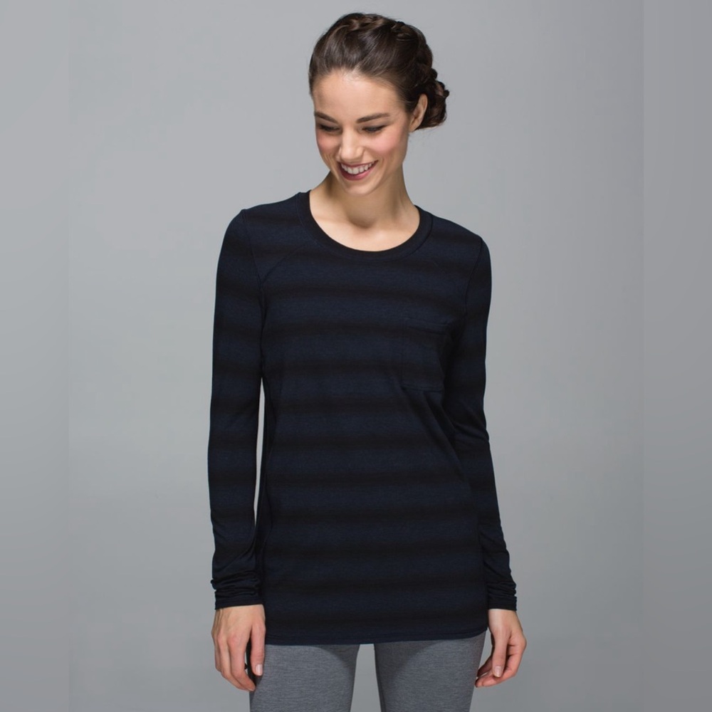 Lululemon Find Your Zen Long Sleeve
Capilano Stripe Heathered Inkwell Black